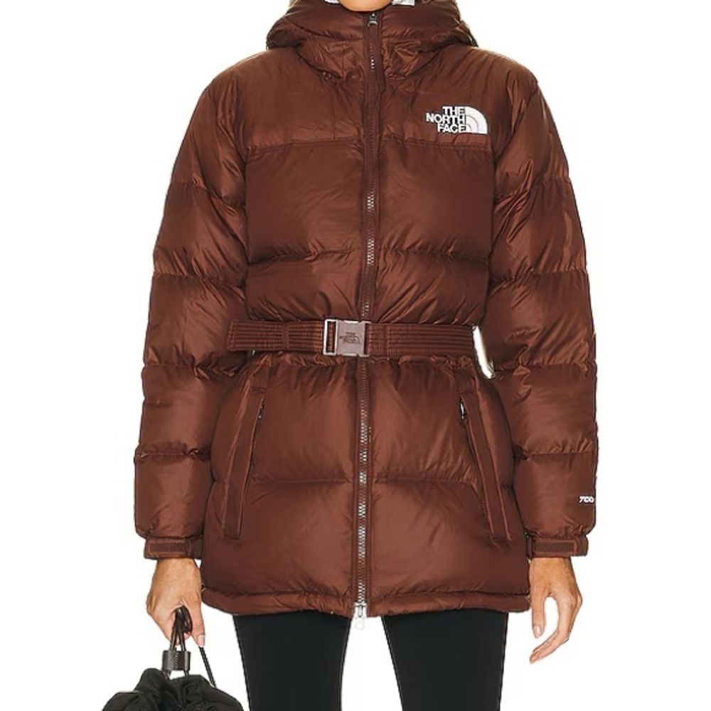 The North Face nuptse belted down jacket size XS